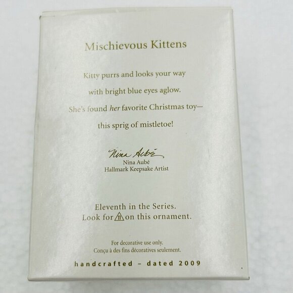 Hallmark Keepsake Christmas Ornaments Set of 3 "Mischievous Kittens" #7, 11, 12 - Picture 6 of 16